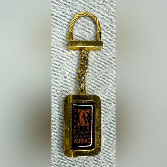 Versace Gold Key Chain, Versace della collezione Metal Keychain - Keyring - Picture 1 of 6